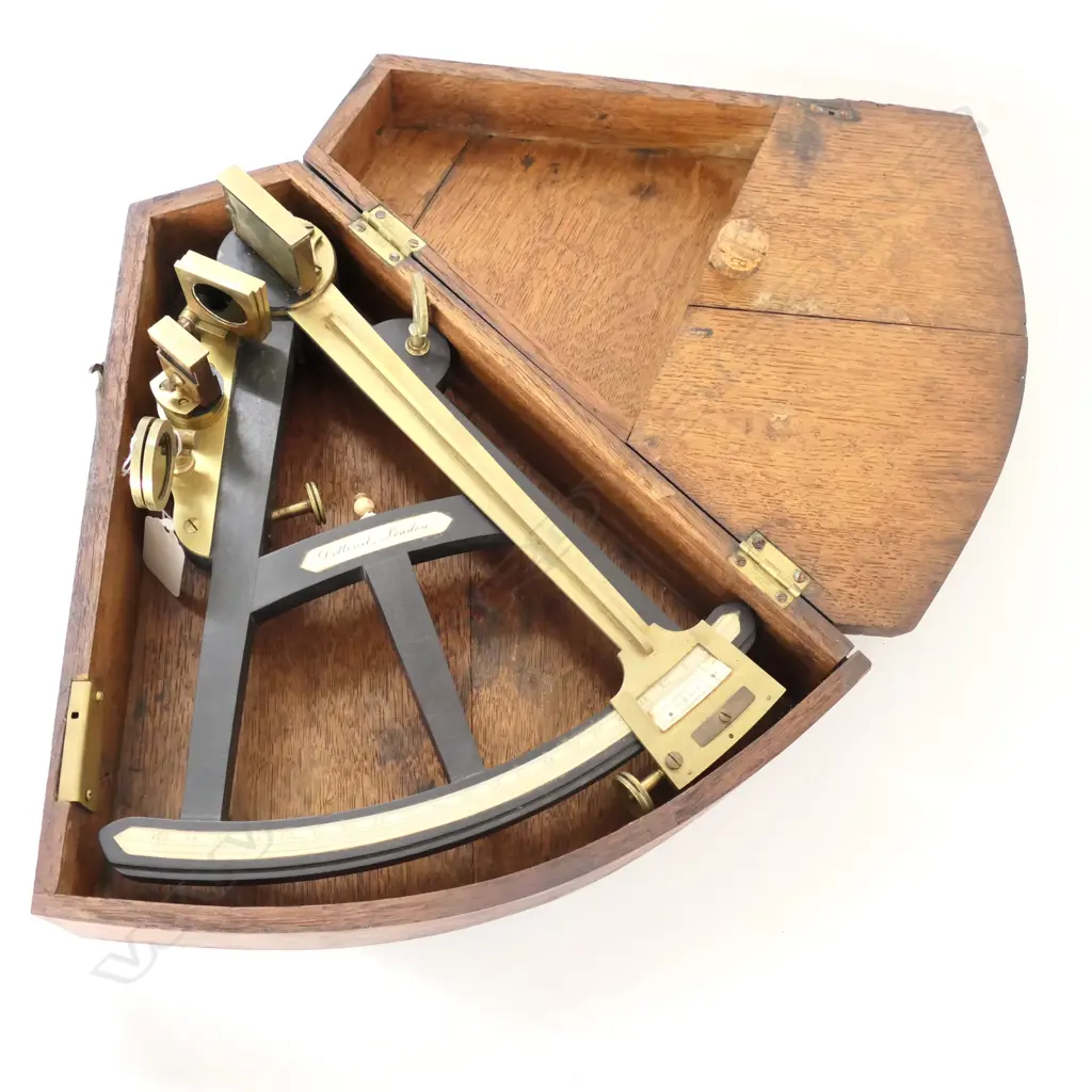 9½-INCH RADIUS EBONY OCTANT BY DOLLAND, LONDON... Image 1++